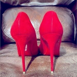 CHRISTIAN Louboutin So Kate 120mm. Veau Velour Suede Leather. Crimson Red EU 39.